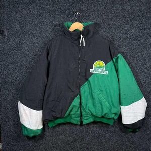 Vintage 90s Seattle Supersonics Swingster Colorblock Puffer Jacket XL